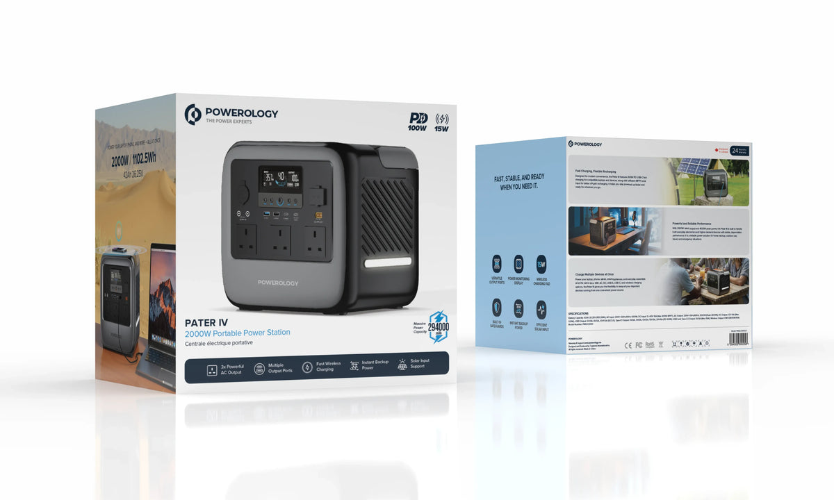 Powerology Pater Iv 2000w Portable Power Station Grey – image 2