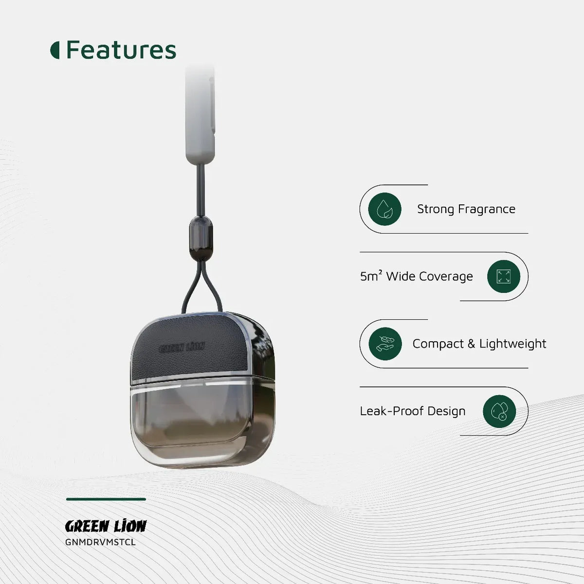Green Lion Drive Mist Hanging Car Diffuser Clear – image 6