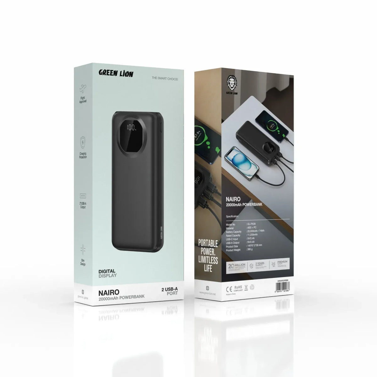 Green Lion Nairo 20000mAh Power Bank Black – image 2