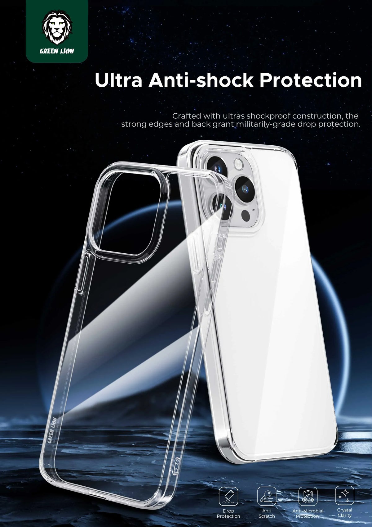 Green Lion Crystal Clear Case – image 9