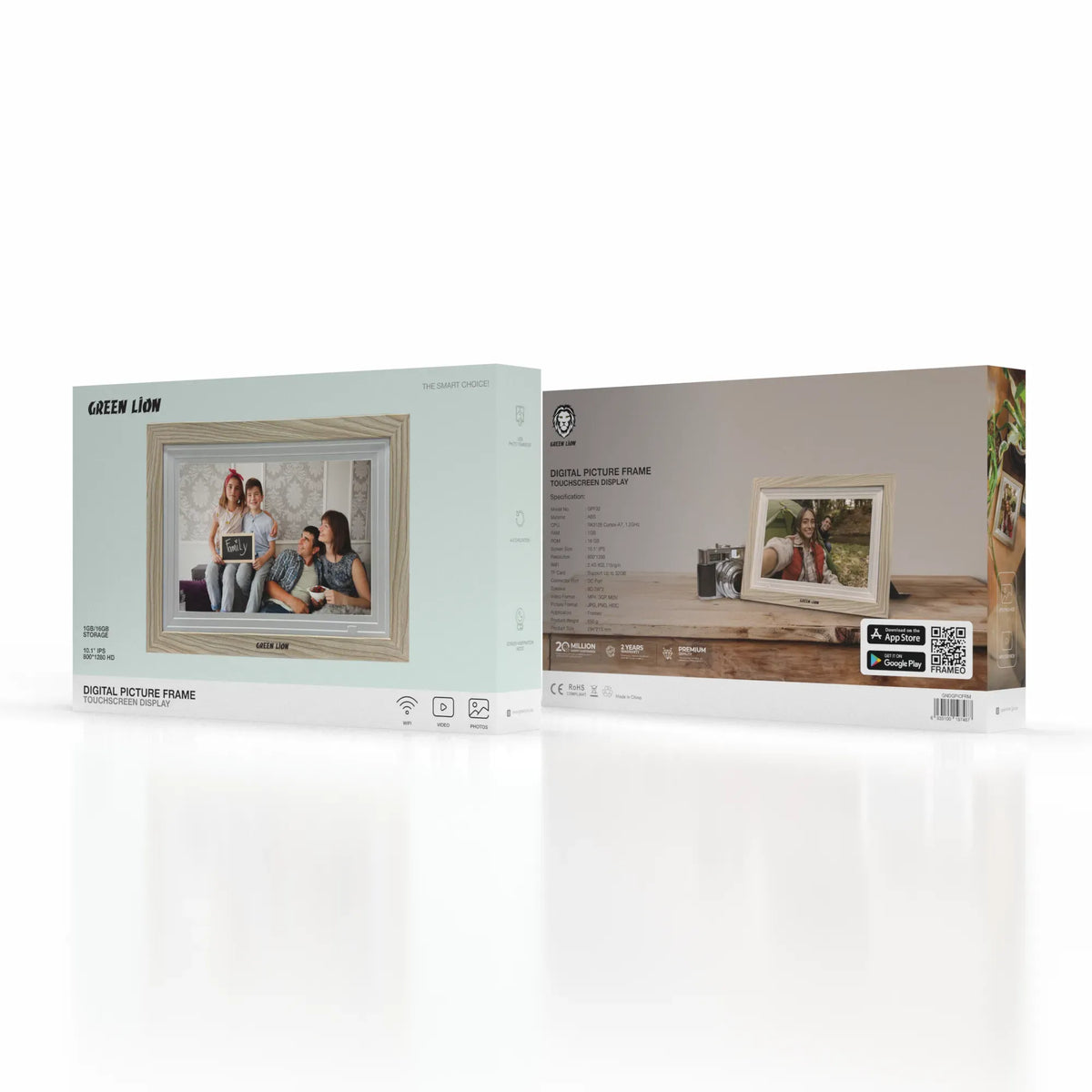 Green Lion Digital Picture Frame Touch Screen Display 10 1 Inch Wooden – image 7