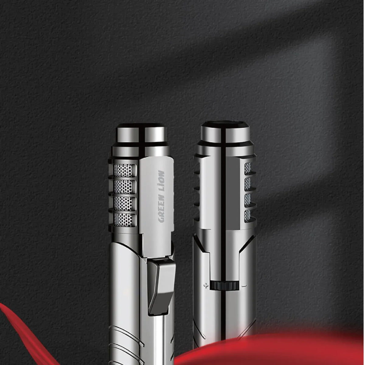 Green Lion Jet Flame Windproof Lighter Silver – image 4