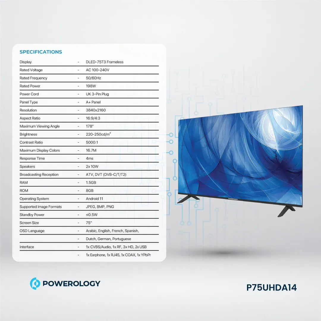 Powerology Android Smart TV 75 Black – image 16