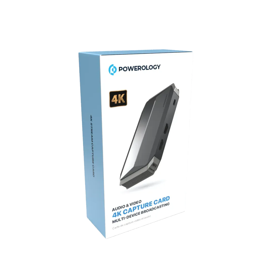 Powerology Capture Card C 3 2 Gen1 Input Loopout Hdmi 2 0 Aux 1 Out in Mic Support 4k 30hz – image 6