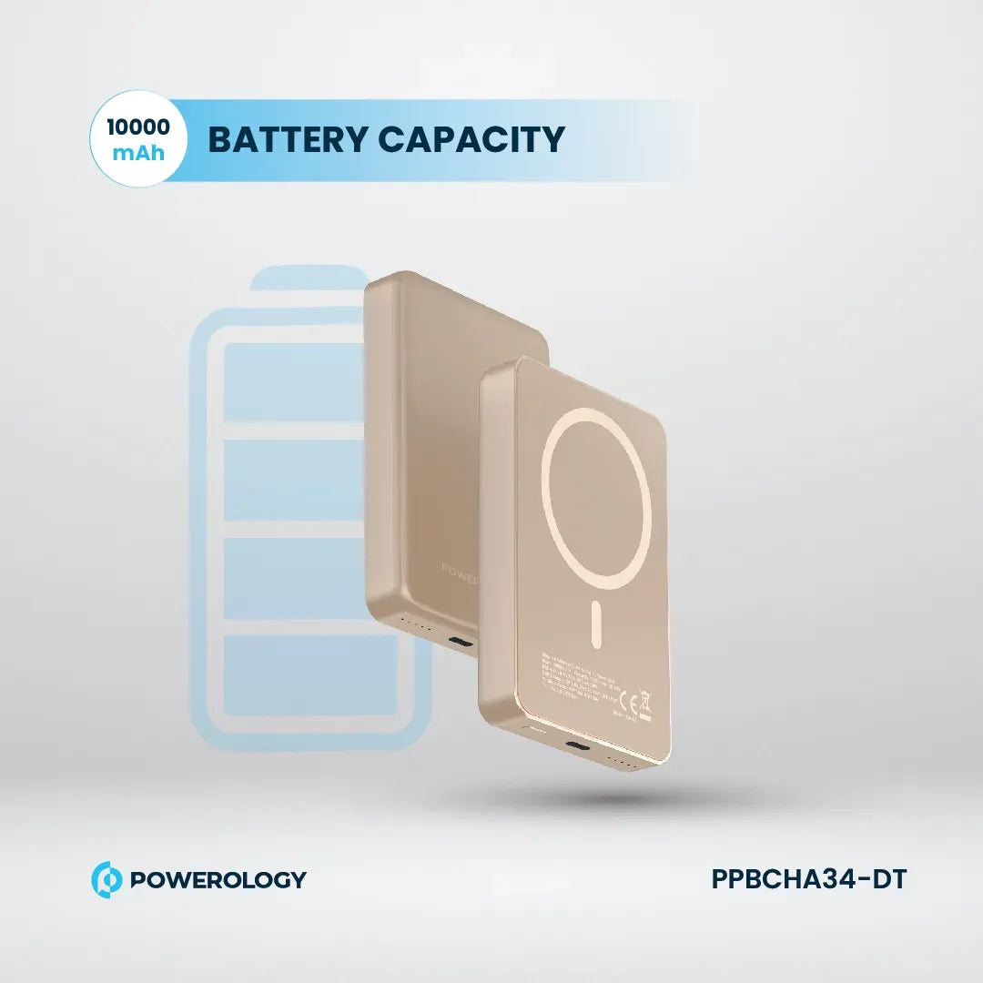 Powerology Spetelli 10000 m Ah MagSafe Aluminum Power Bank PD 20 W - Desert Titanium – image 10