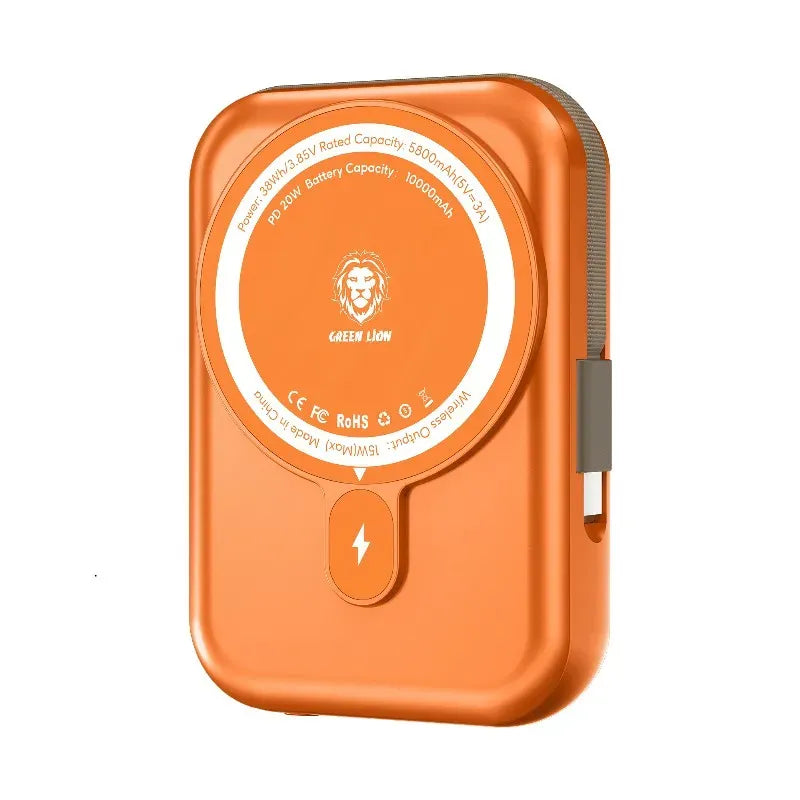 Green Lion 10000 m Ah Monaco Mag Safe Power Bank - Orange – image 3