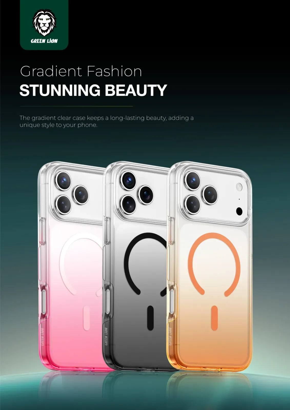 Green Lion Gradient MagSafe Case - Orange Titanium – image 2