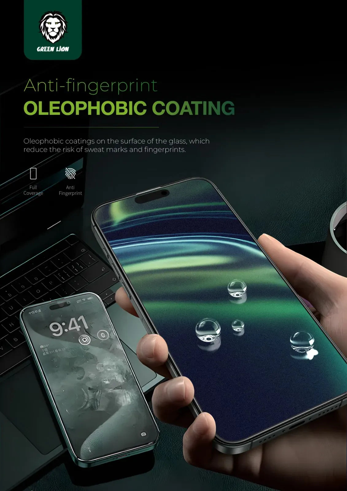 Green Lion 3 DSilicone Plus Screen Protector - Black Edge/Privacy – image 14