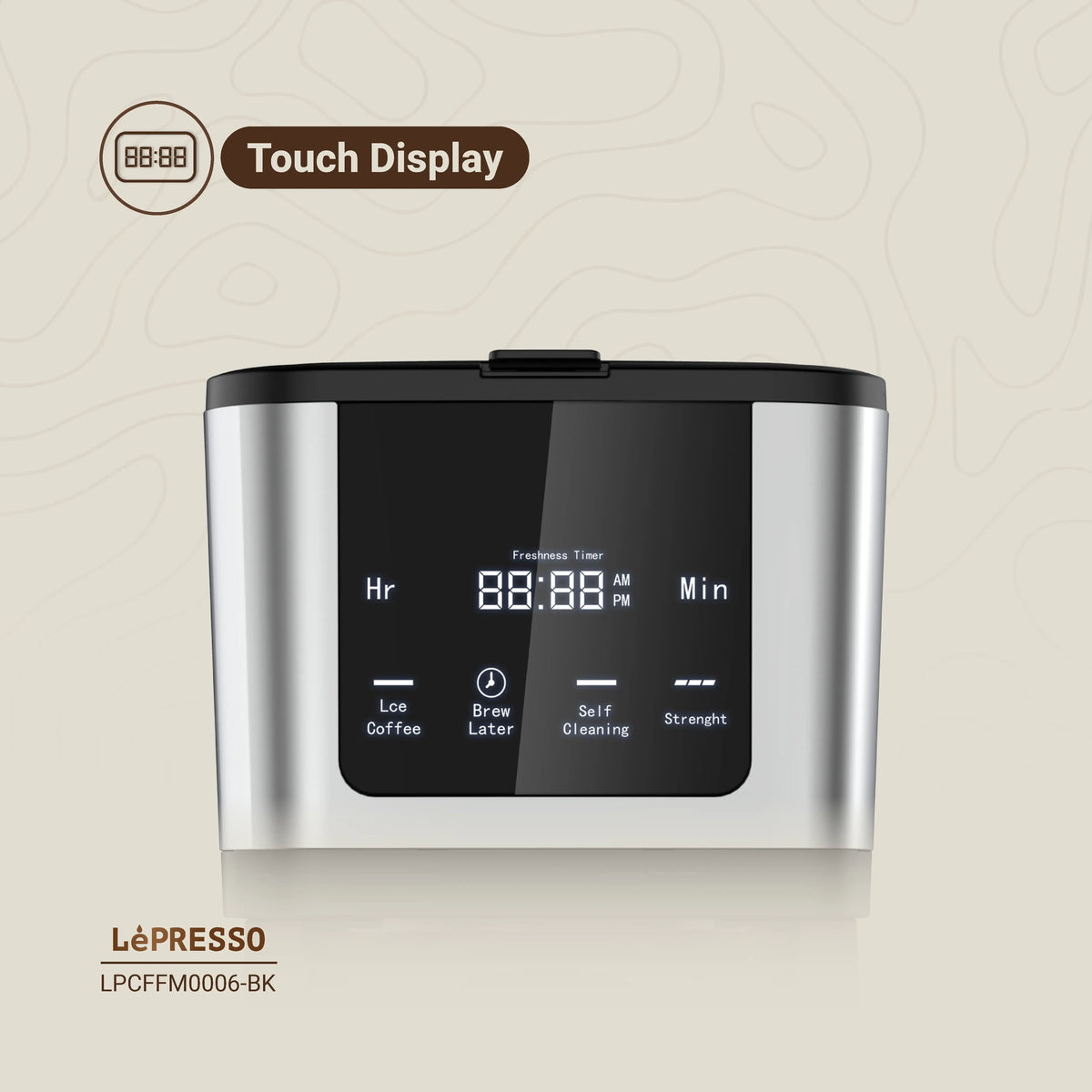 LePresso Rich Brew Coffee Machine Interactive Touch Display Black – image 9