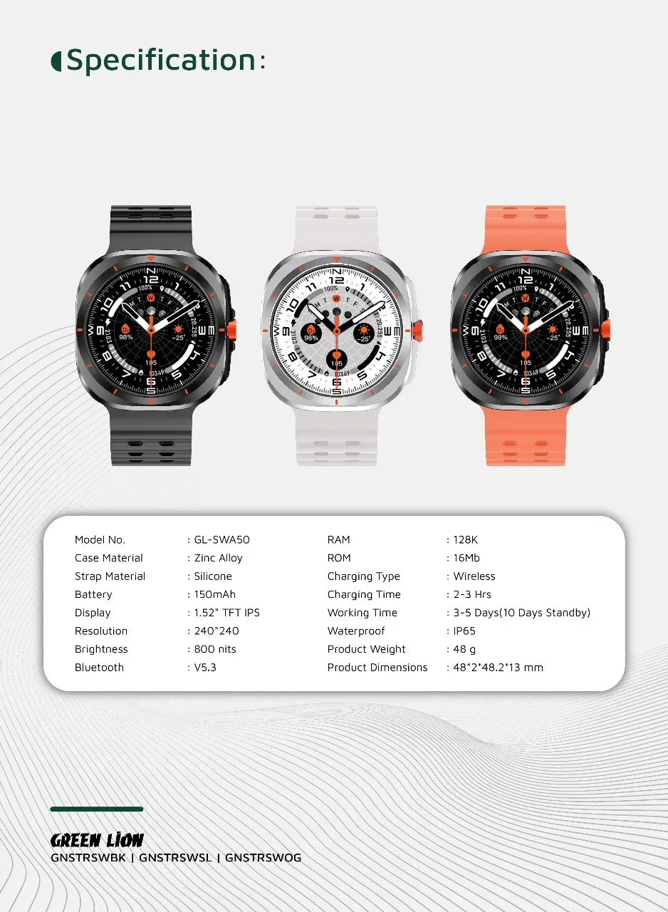 Green Lion Strive Smart Watch - Orange – image 11