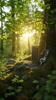 Powerology SOLARA 10000 m Ah Solar Power Bank - Khaki