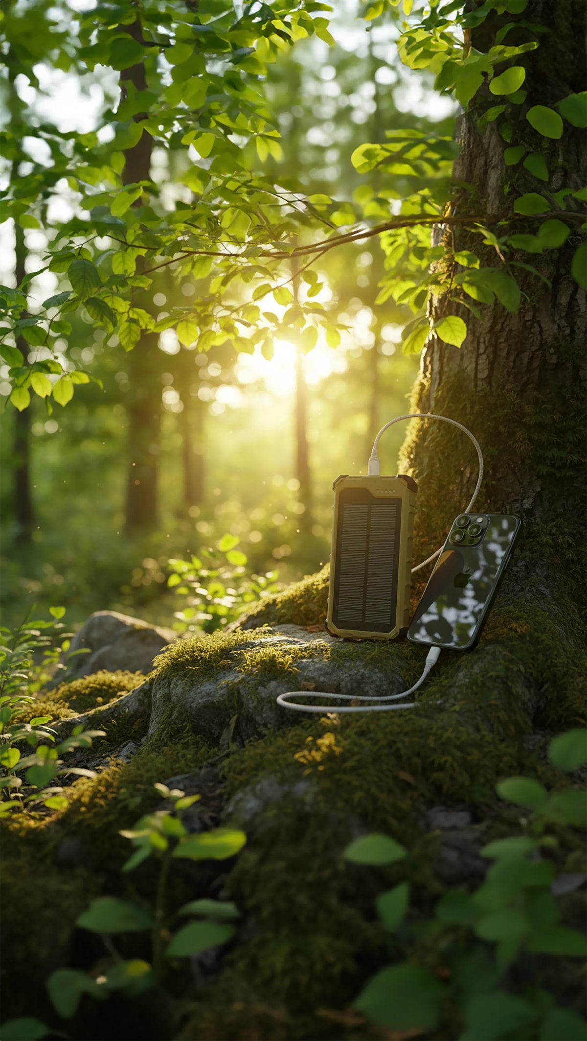 Powerology SOLARA 10000 m Ah Solar Power Bank - Khaki