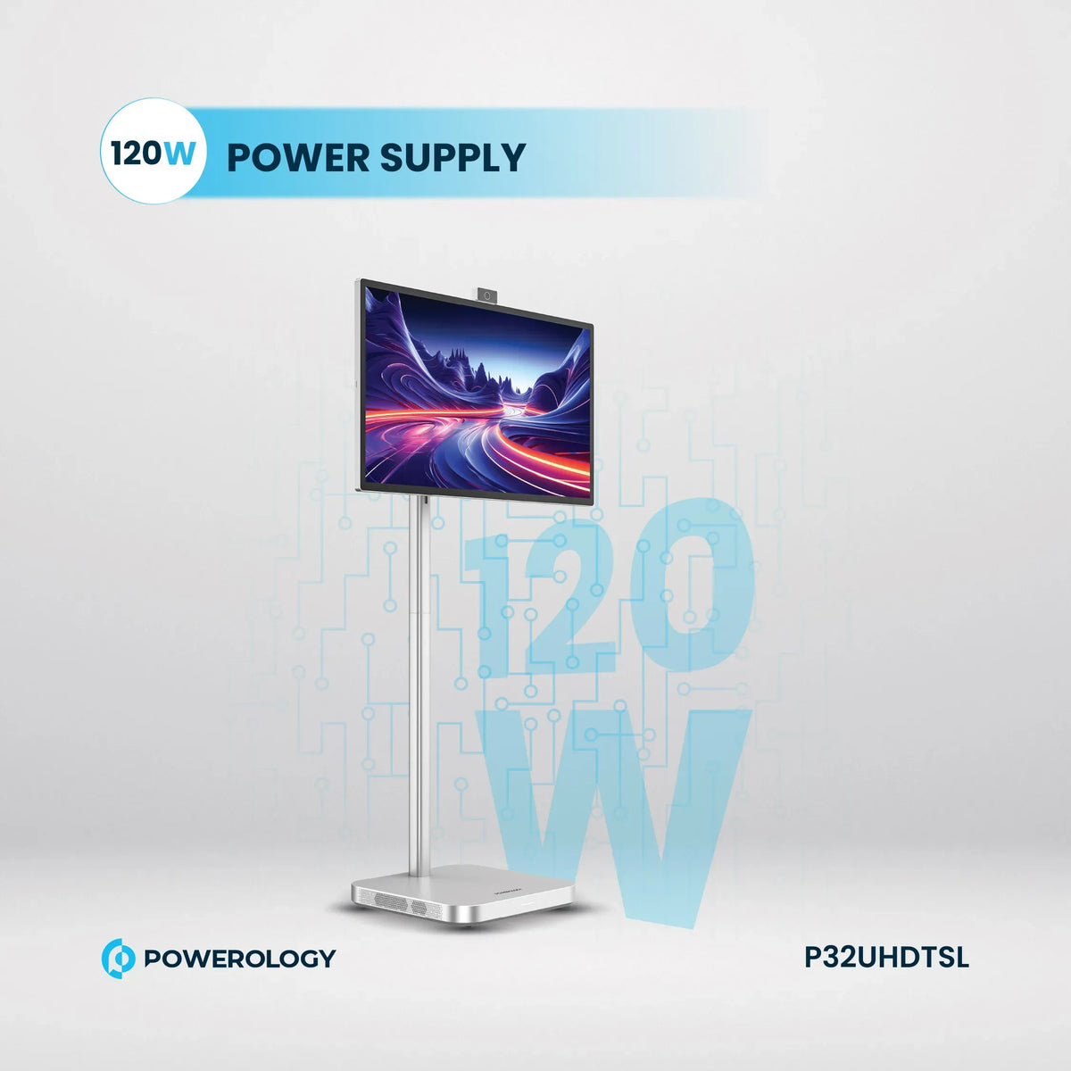 Powerology Android 32” UHD 60 Hz Tabletwith Stand 8+128 GB - Silver – image 8