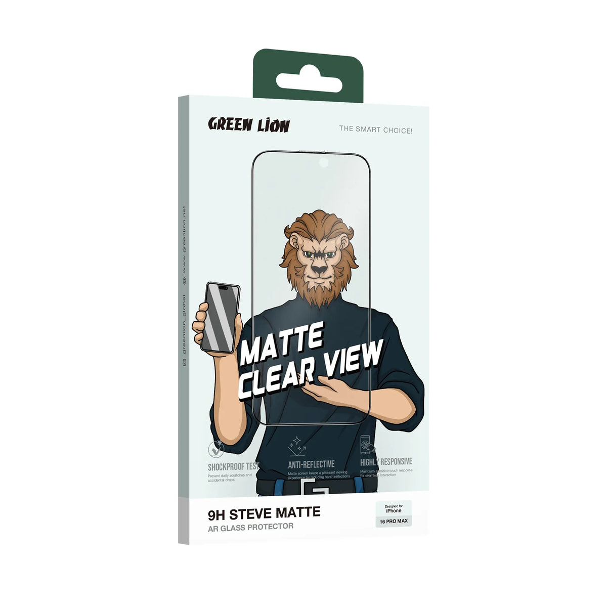 Green Lion 9 HSteve Matte AGGlass Protector - clear – image 5