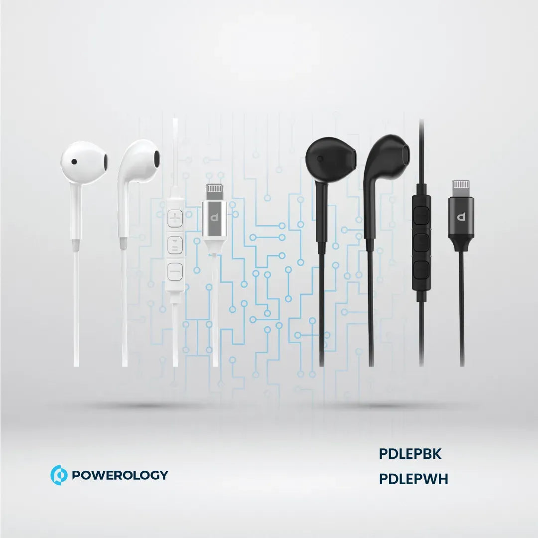 Powerology Stereo Earphone Lightning Connector 1.2 m/4 ft - White – image 7