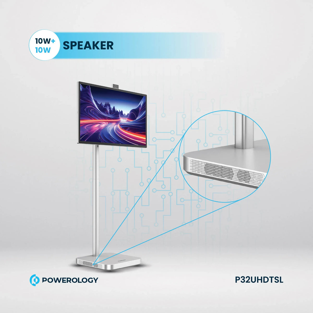 Powerology Android 32” UHD 60 Hz Tabletwith Stand 8+128 GB - Silver – image 11