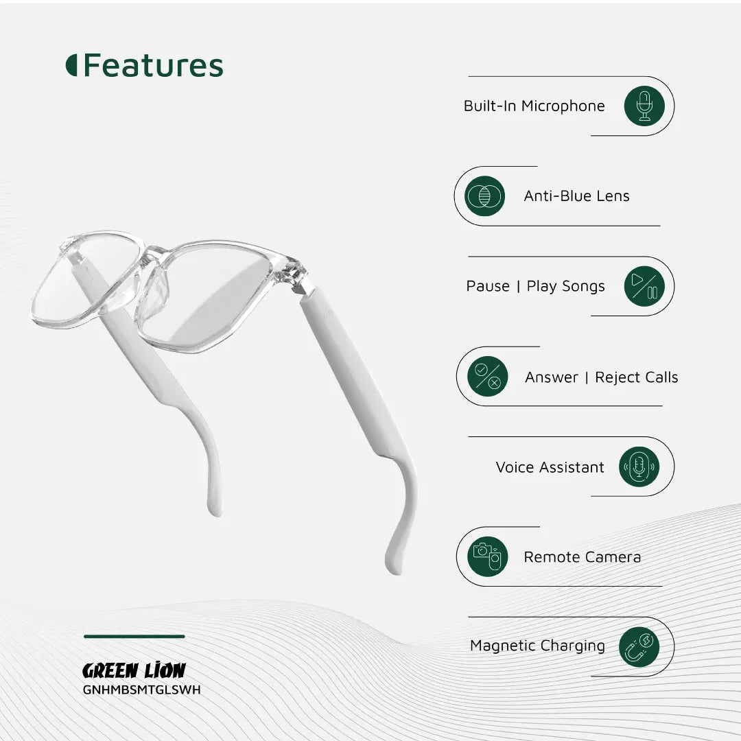 Green Lion Hamburg Smart Glasses White – image 9