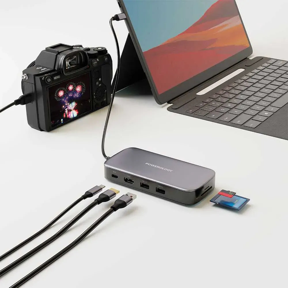 Powerology 512gb USB C Hub Ssd Drive All in One Connectivity Storage PD 100w Gray – image 5
