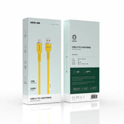 Green Lion USB-ATO Lightning Silicone Cable - Yellow