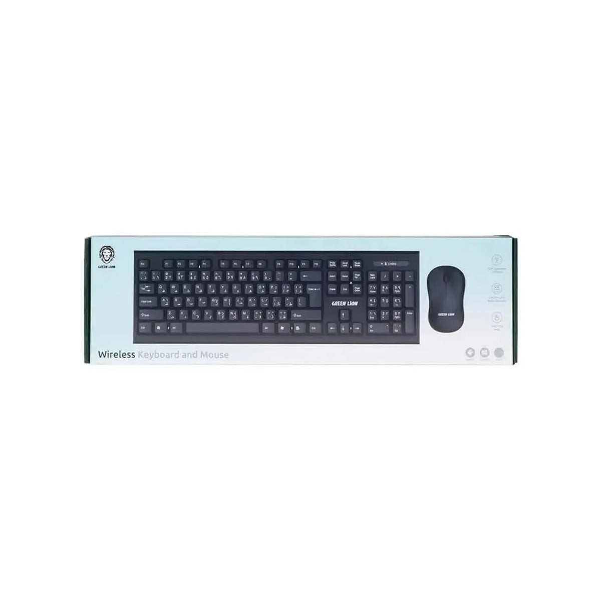 Green Lion Wireless Keyboard and Mouse Black – image 2