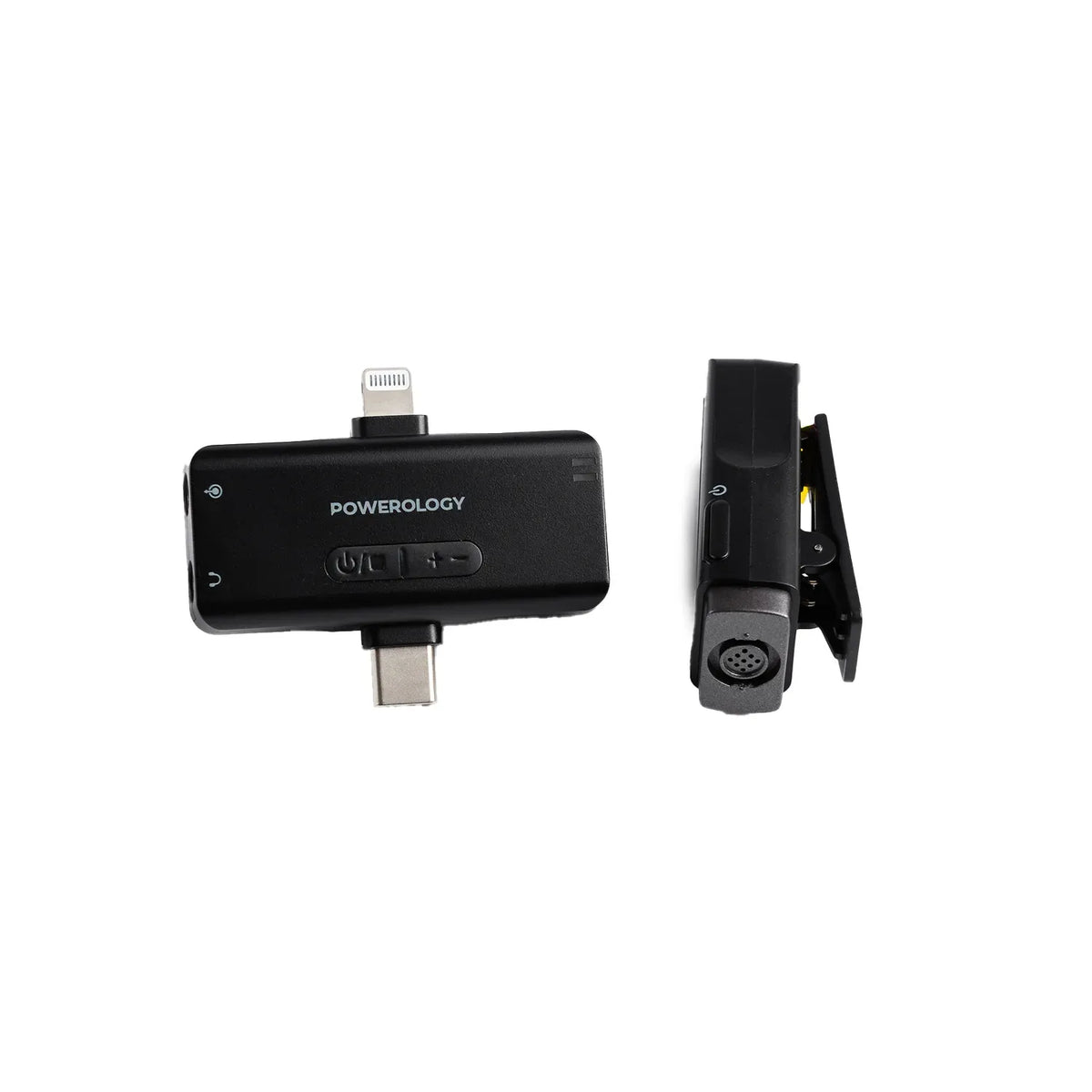 Powerology Mfi Dual Connector Wireless Lavalier Microphone X1 Mic 1000mAh Black – image 6