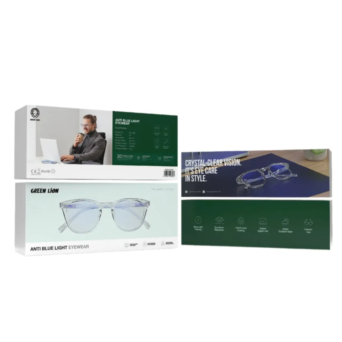 Green Lion Anti Blue Light Eyewear Clear – image 3