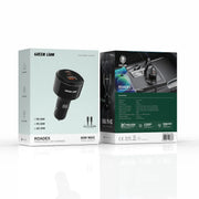 Green Lion Roadex Triple Port Car Charger 80 WCto L 1 m Cable - Black
