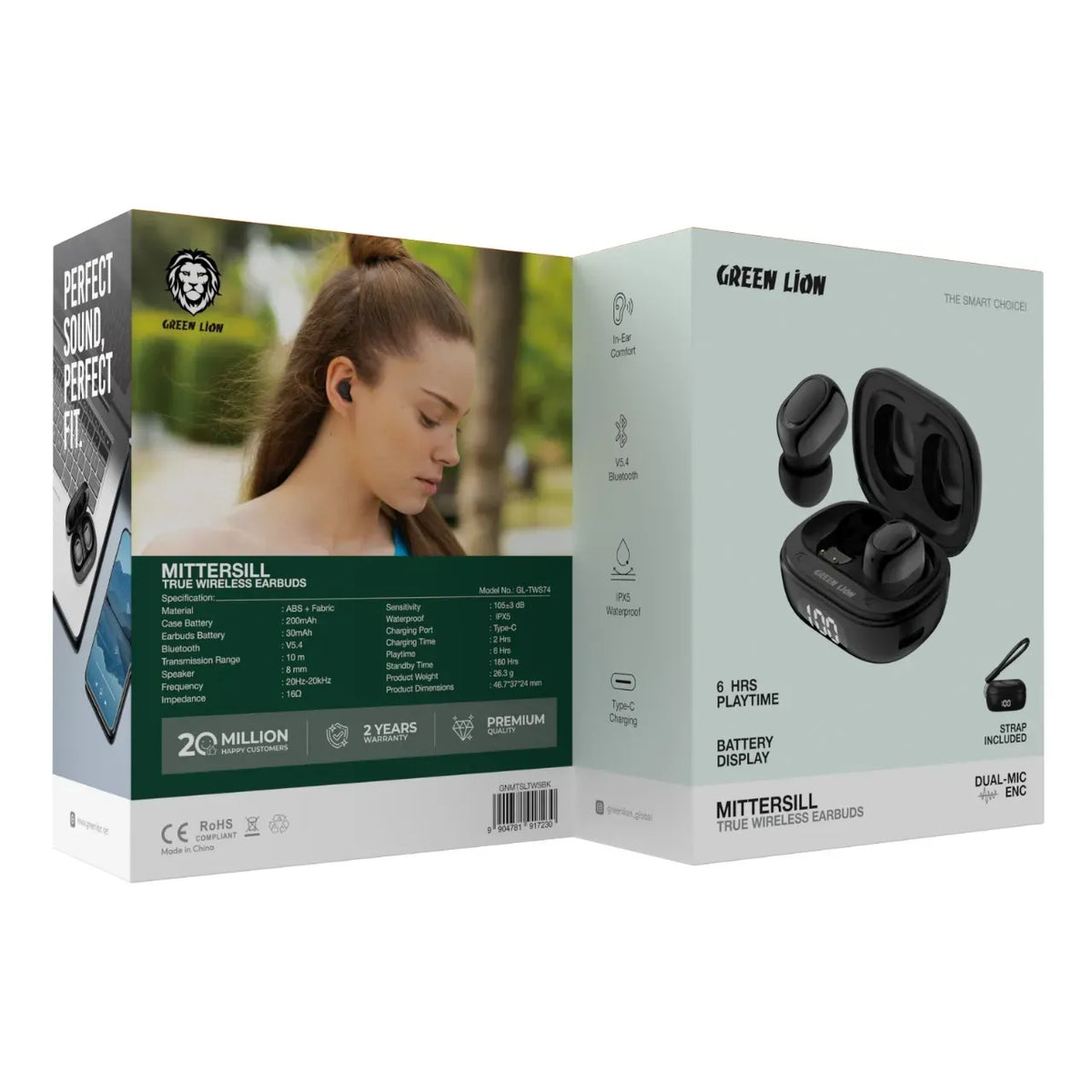 Green Lion Mittersill True Wireless Earbuds - Black – image 11