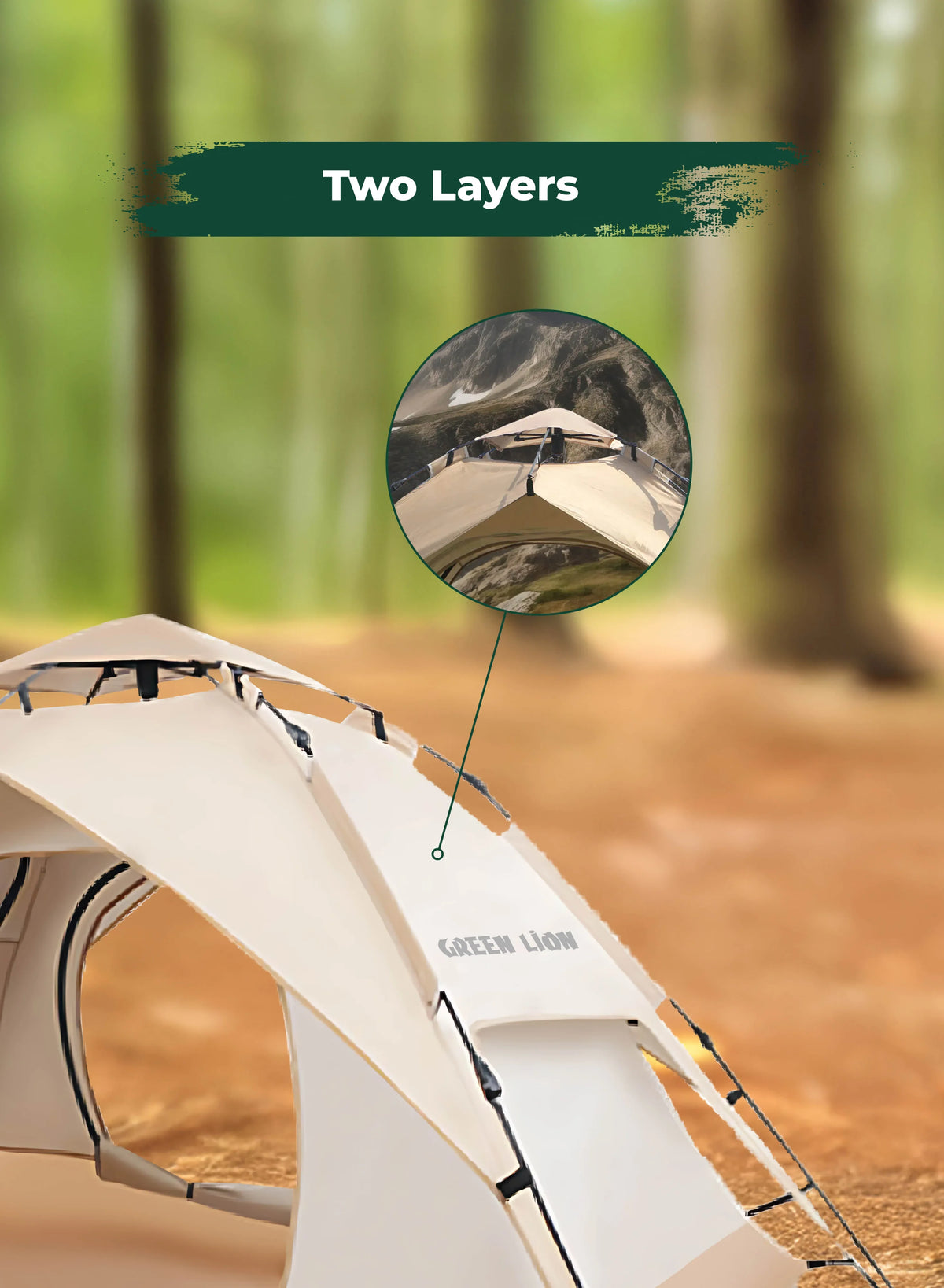 Green Lion Gt 4 Ultimate Camping Tent Biege – image 3
