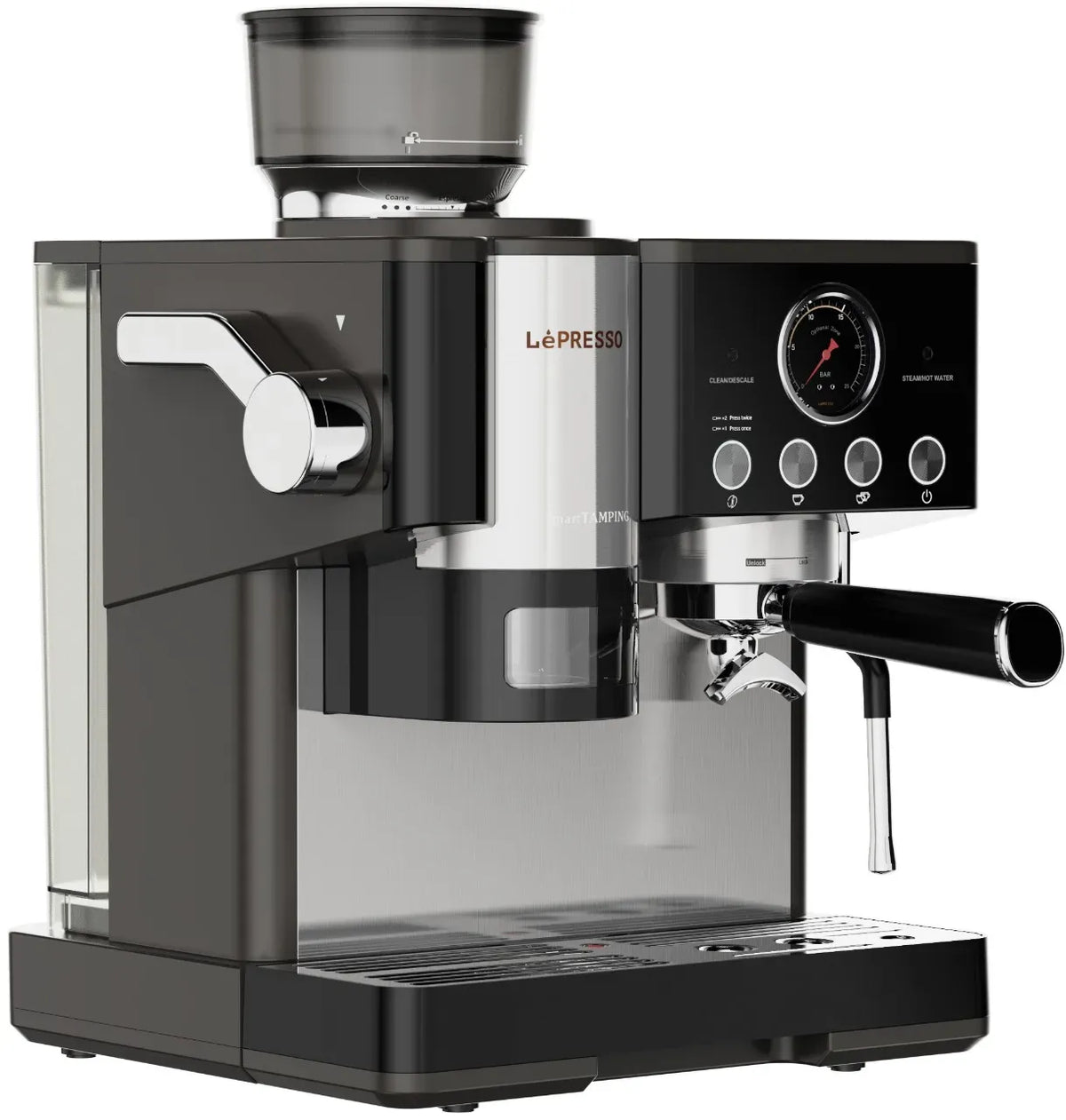 LePresso Semi Automatic Coffee Machine Black – image 2