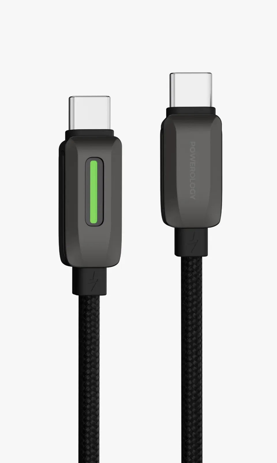 Powerology 60w Braided USB C to USB C Cable Black – image 2