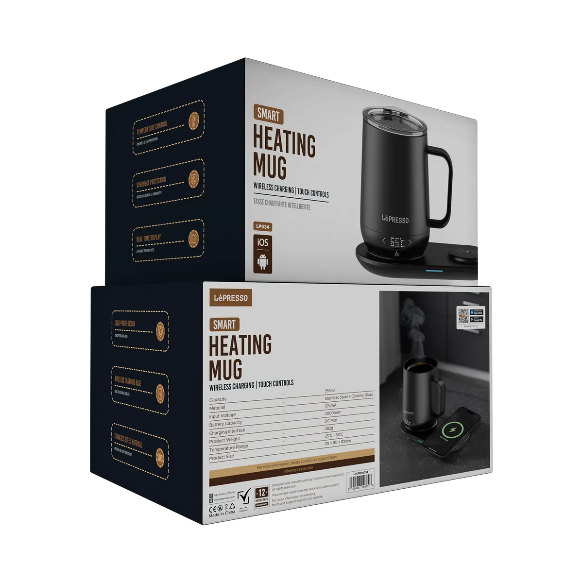 LePresso Smart Heating Mug Black – image 3