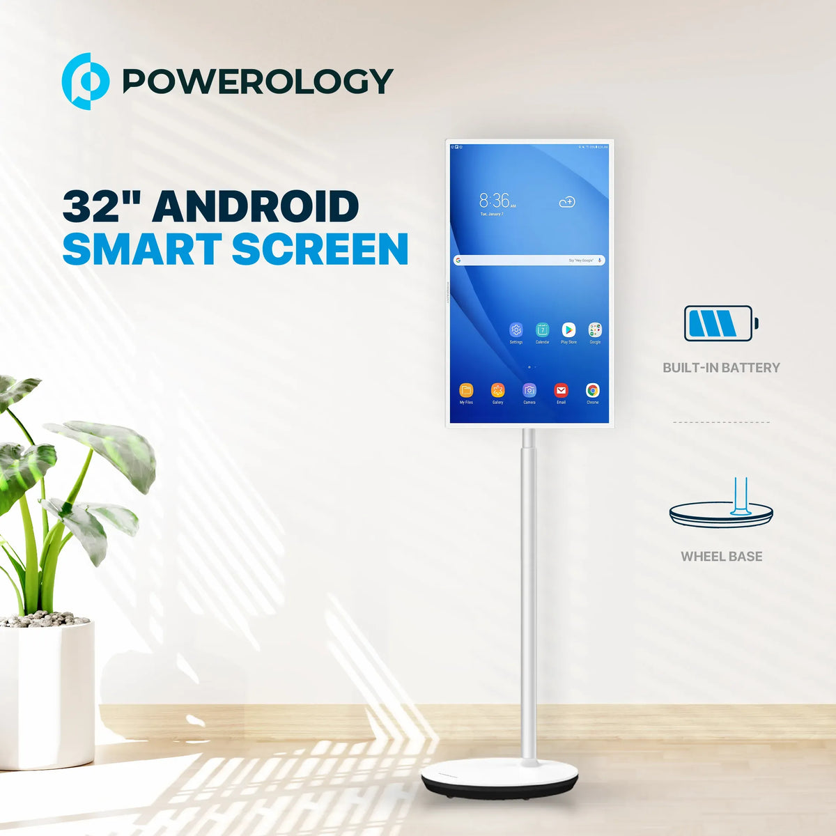 Powerology FHD Android 32 Tablet with Stand and Built in Battery 4 128gb White – image 20