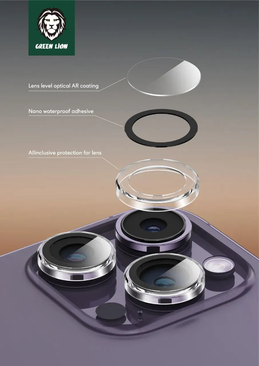 Green Lion Camera Lens Protection Iphone 14 Pro Pro Max Clear – image 6