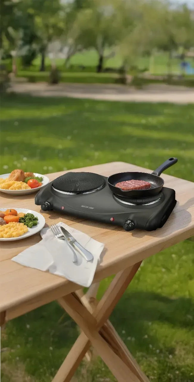 Green Lion Electric Stove Double Hot Plate Black – image 11