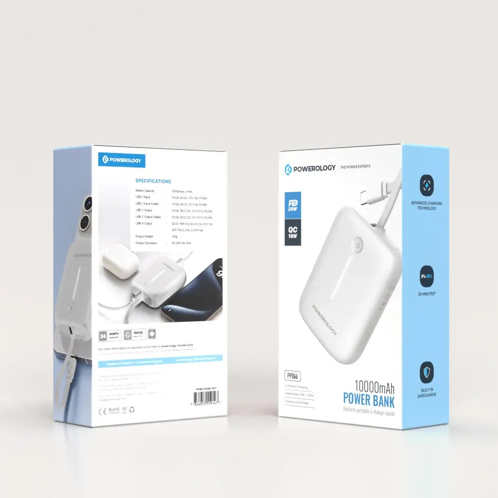 Powerology 10000 m Ah Power Bank - White – image 15