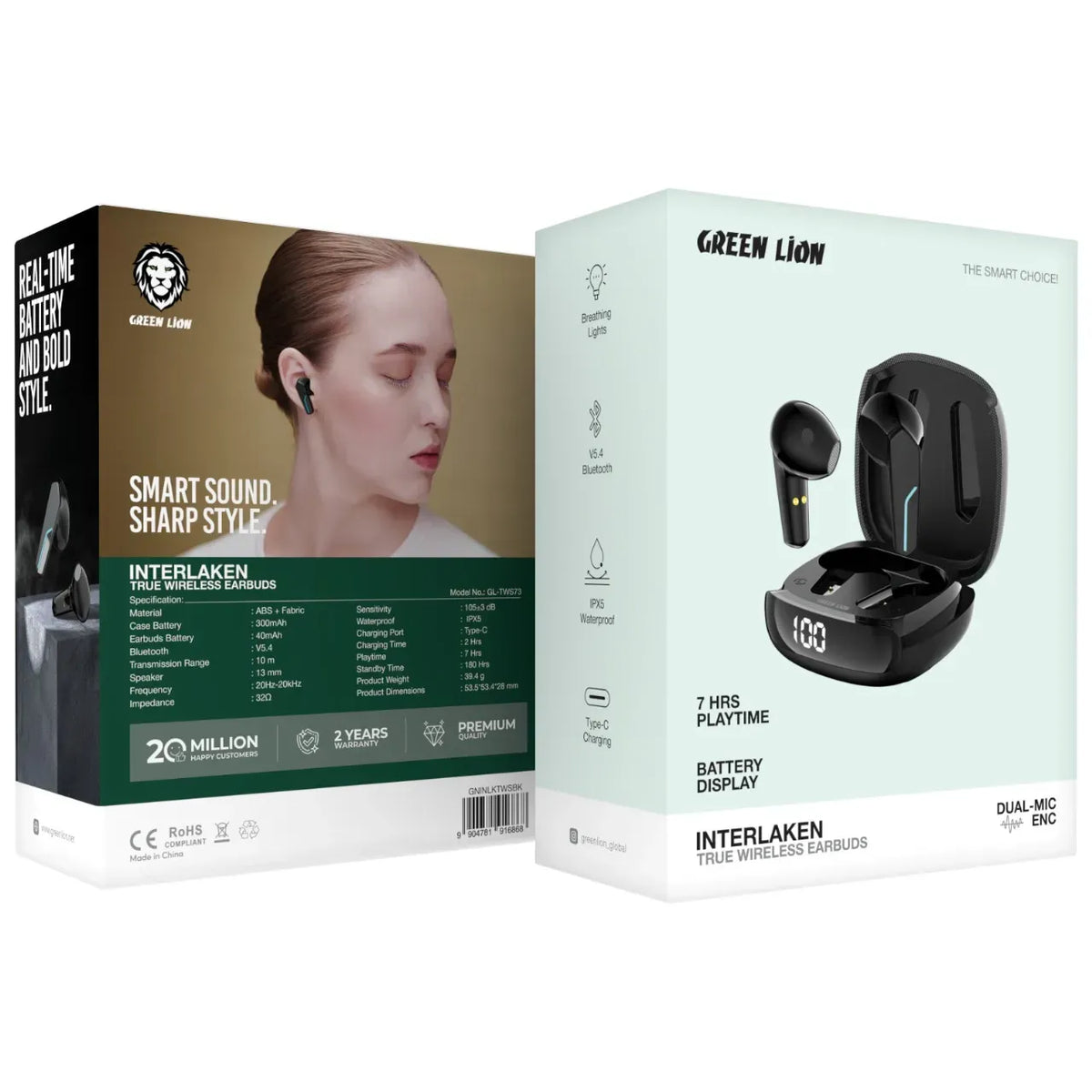Green Lion Interlaken True Wireless Earbuds - Black – image 6