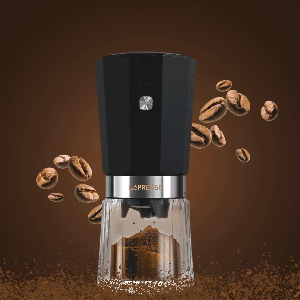 LePresso Cordless Burr Grinder with High Precision Grinding Black – image 15