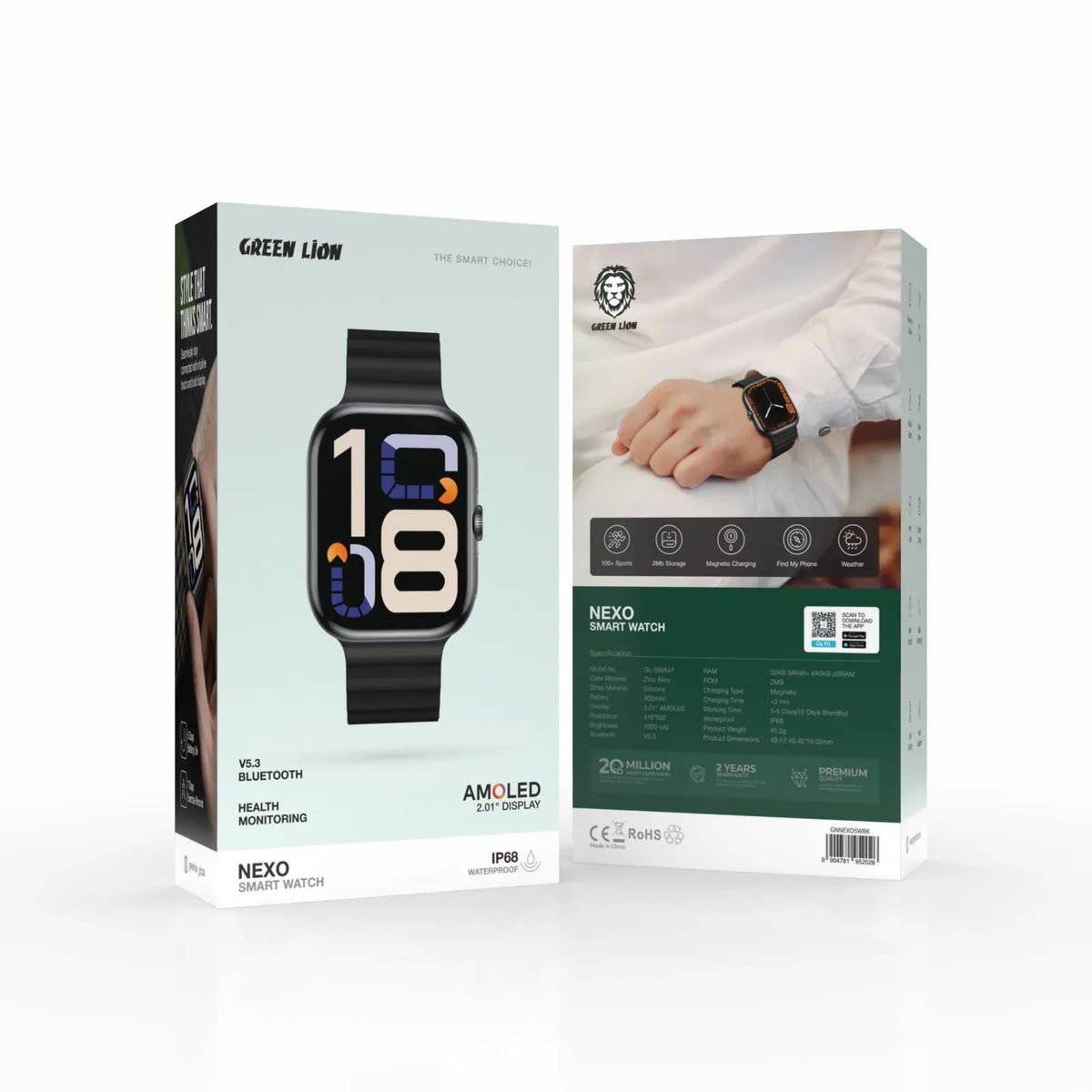 Green Lion Nexo Smart Watch Black – image 5