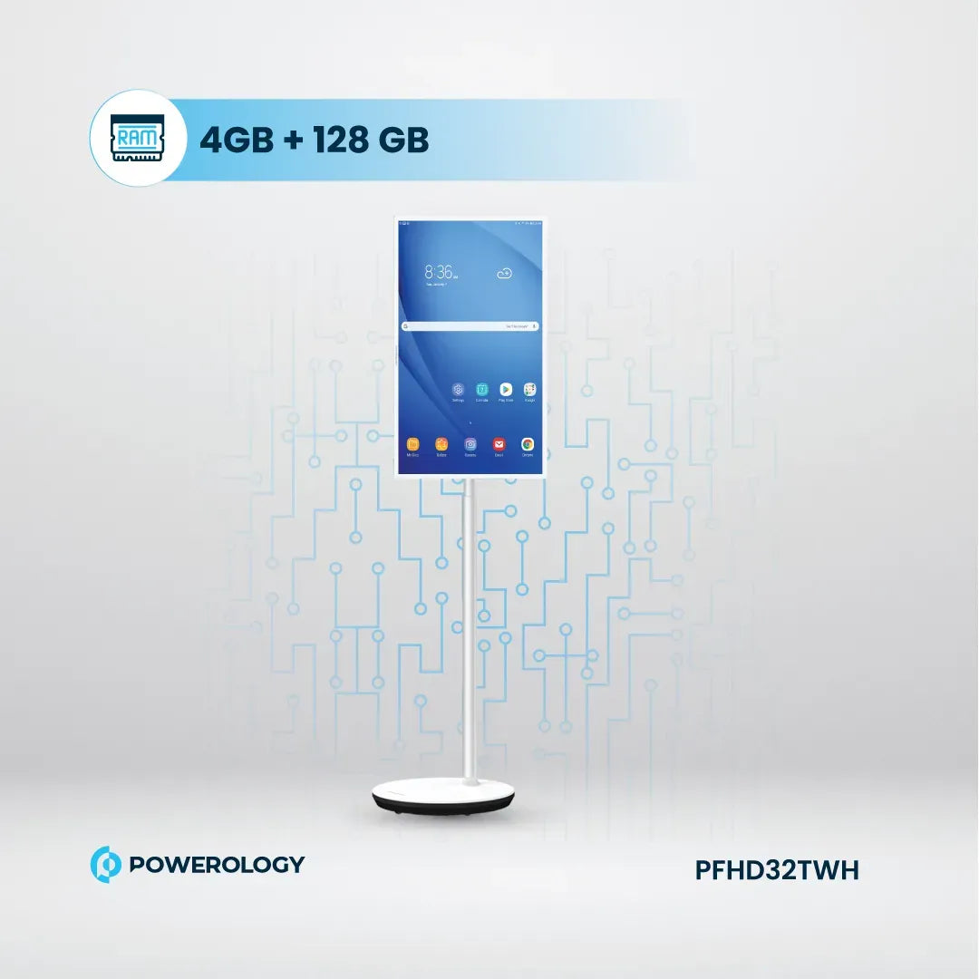 Powerology FHD Android 32 Tablet with Stand and Built in Battery 4 128gb White – image 11