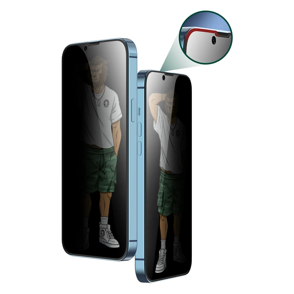Green Lion 3 DSilicone Plus Screen Protector - Black Edge/Privacy – image 6