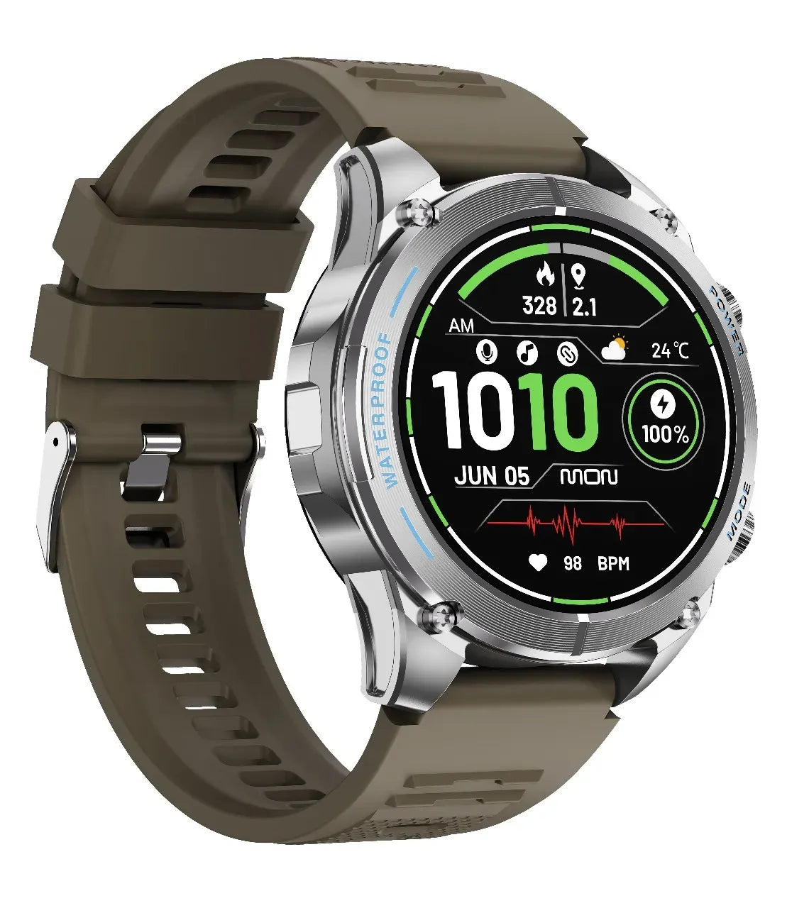 Powerology Titan Rugged Sports GPSSmart Watch - Khaki – image 3