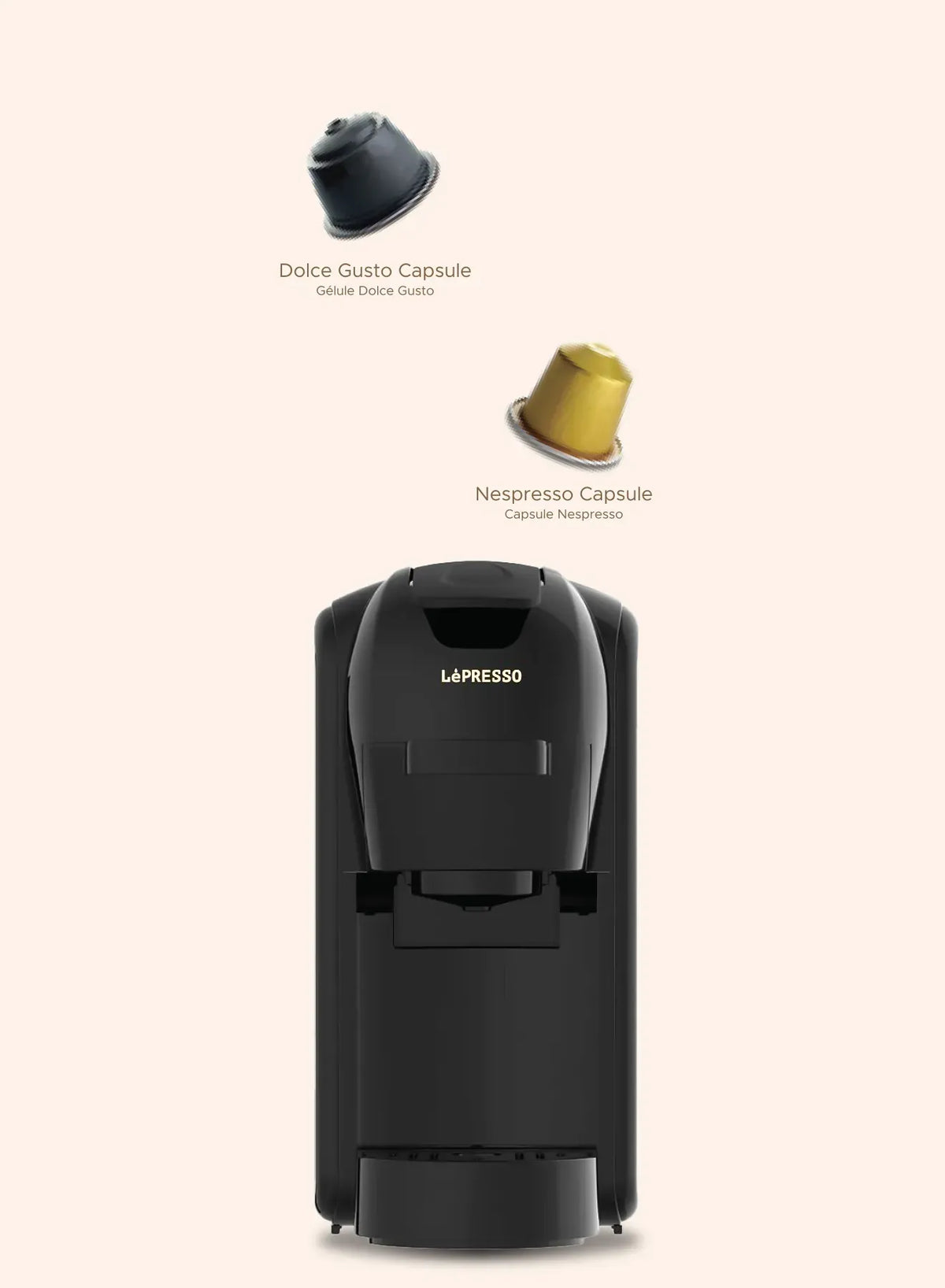 LePresso Lieto Multi-Capsule Coffee Machine - Black