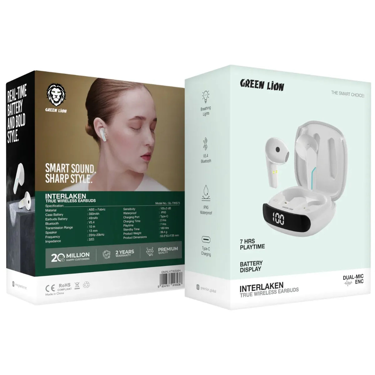 Green Lion Interlaken True Wireless Earbuds - White – image 6