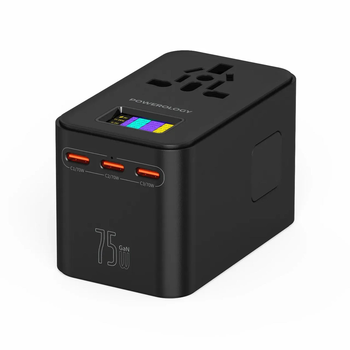 Powerology Gan 75w Universal Charger Black – image 3