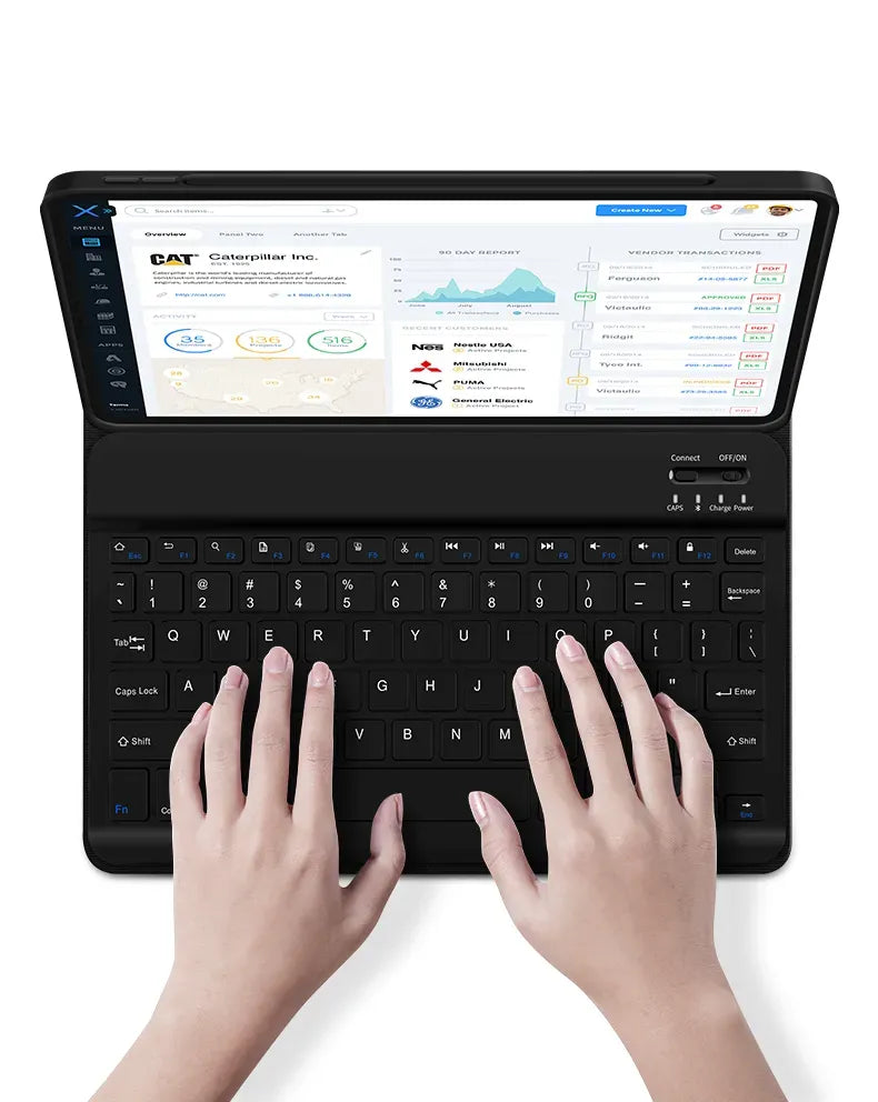 Green Lion Premium Leather Casewith Wireless Keyboard (English/Arabic) - Black – image 7