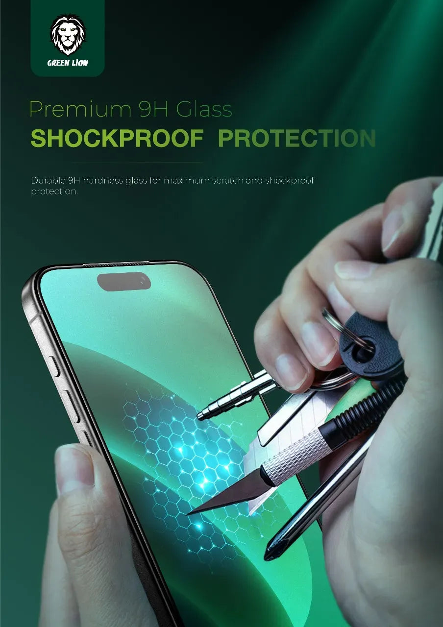 Green Lion 9 HSteve Matte AGGlass Protector - Black Edge/Clear – image 6