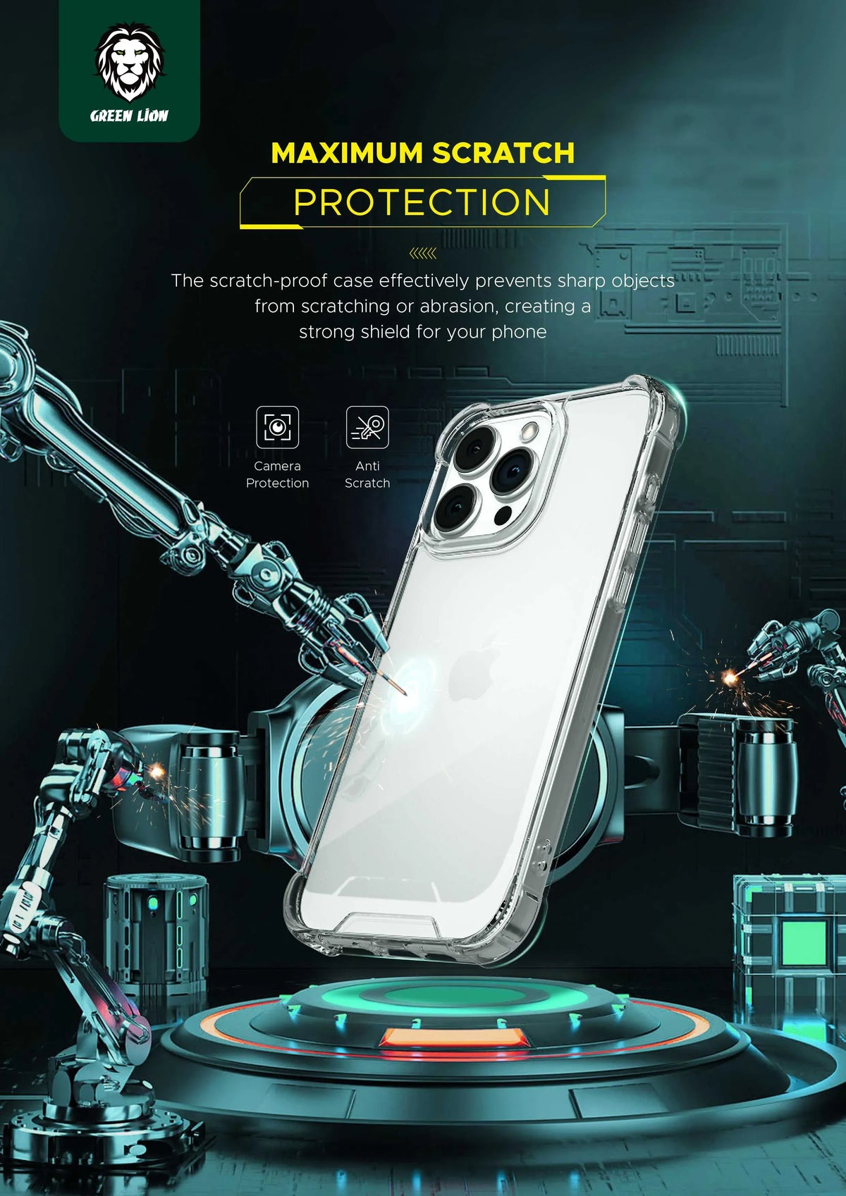 Green Lion Anti-Shock Case - Clear – image 8