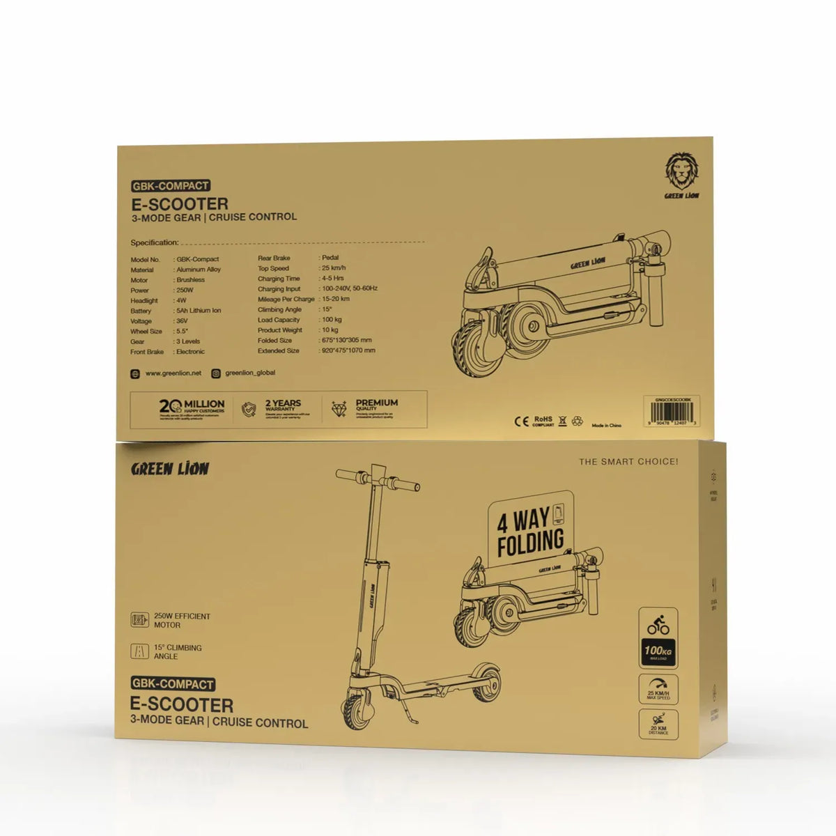 Green Lion GBK-Compact E-Scooter - Black – image 2