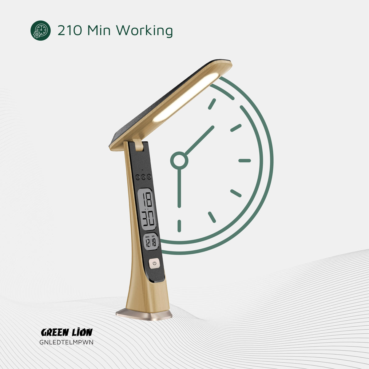 Green Lion LED Table Lamp Wooden – image 5